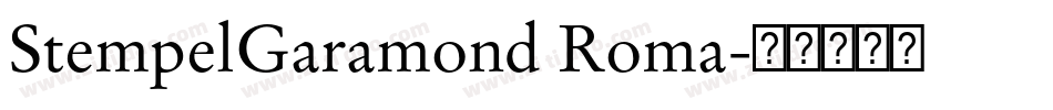 StempelGaramond Roma字体转换